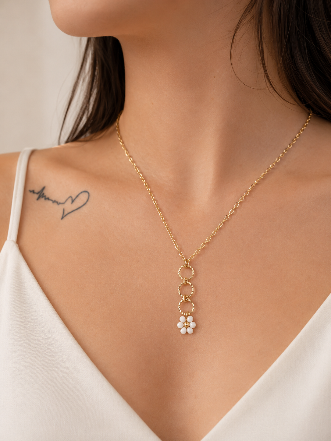 Bella Flower Drop Necklace