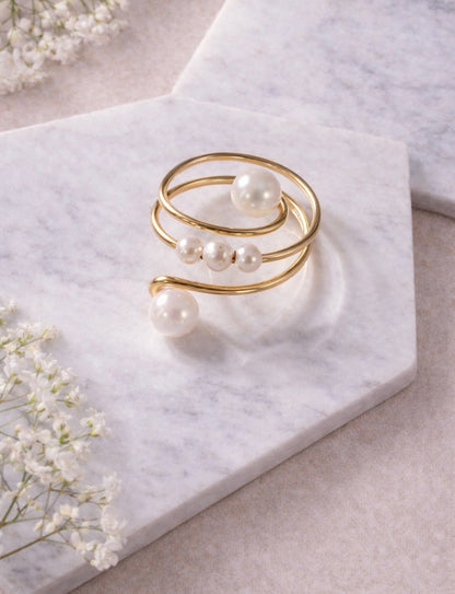 Veloura Pearl Wrap Ring