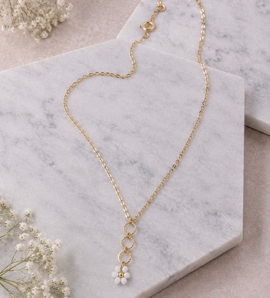Bella Flower Drop Necklace