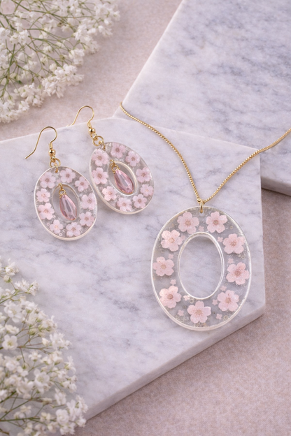 Ethereal Blossom Necklace Set