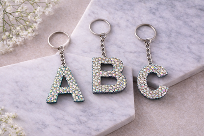 Bling letter keychain