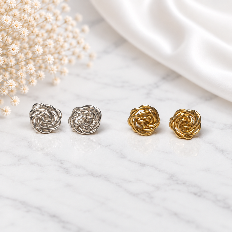 Spellbound Rose Stud Earrings