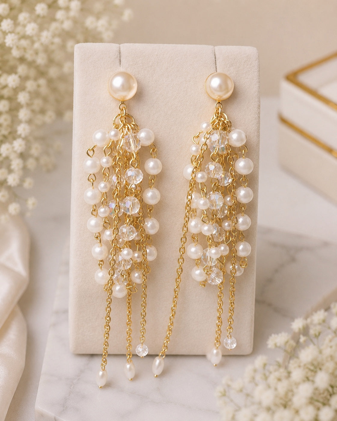 Bydionnise handmade pearl earrings