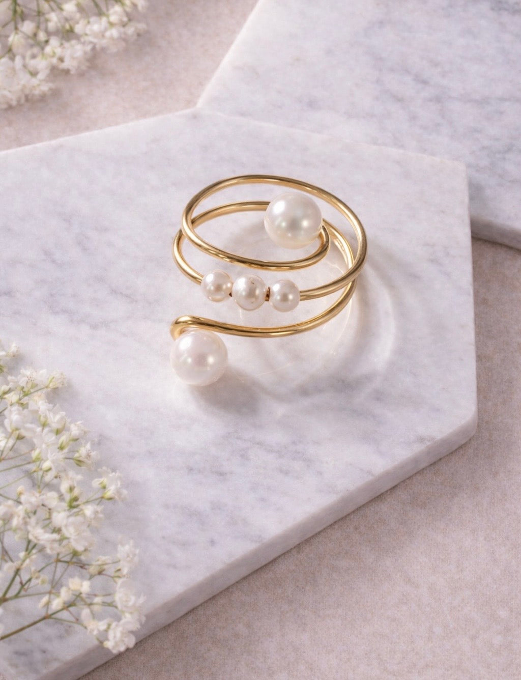 Bydionnise handmade pearl ring
